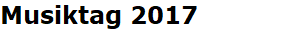 Musiktag 2017